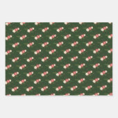 Klassieke Feestelijke Winter Bloemen Vakantie Inpakpapier Vel (Voorkant)