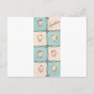 Klassieke Felicitaties Baby Briefkaart