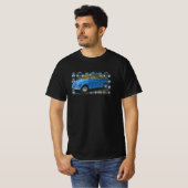 Klassieke Fiat 500 in blauw T-shirt (Voorkant volledig)