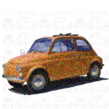 Klassieke Fiat 500 in blauw