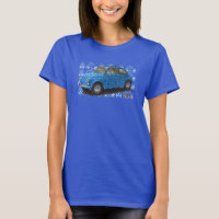 Klassieke Fiat 500 in blauw