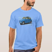 Klassieke Fiat 500 in lichtblauw T-shirt (Voorkant)