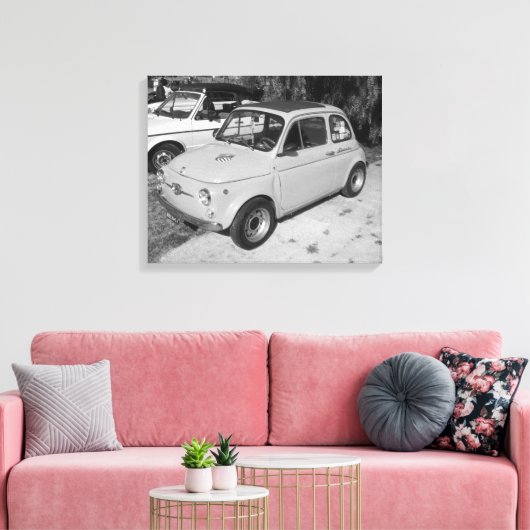 KLASSIEKE FIAT 500 KLASSIEKE AUTO CANVAS AFDRUK (Insitu (Woonkamer))