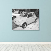KLASSIEKE FIAT 500  KLASSIEKE AUTO CANVAS AFDRUK (Insitu (Houten vloer))
