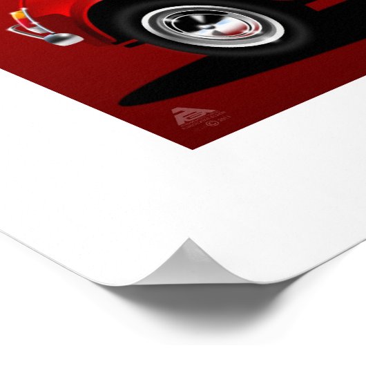 Klassieke fiat 500 poster (Hoek)