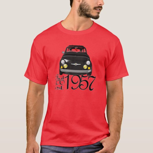 Klassieke Fiat 500 t-shirt (Voorkant)