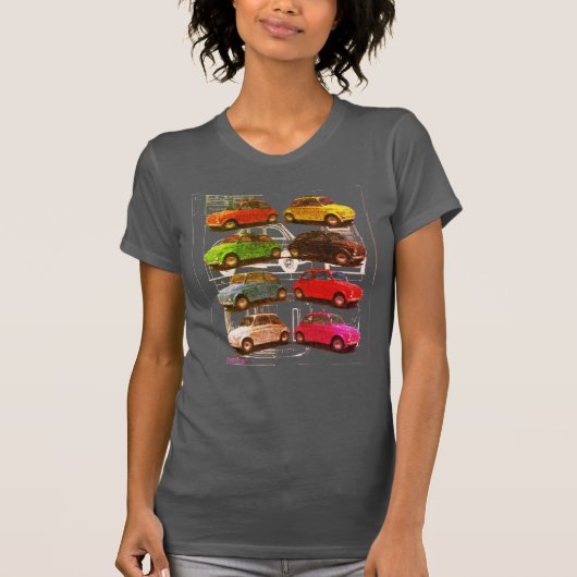 Klassieke Fiat 500-technicus T-shirt (Voorkant)