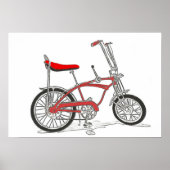 Klassieke fiets Schwinn Stingray banana: fietsen Poster (Voorkant)