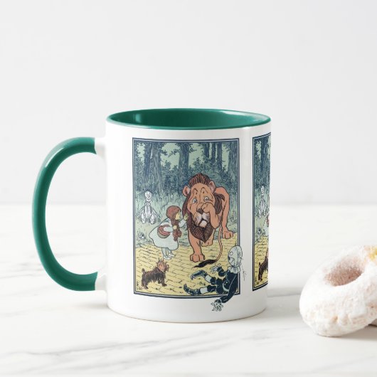 Klassieke figuren uit De Wizard van Oz, Gele Bakst Mok (Met donut)