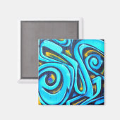 Klassieke fijne graffiti-schildering straatkunst magneet (Voorkant / Achterkant)