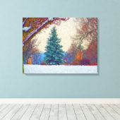 Klassieke, fijne illustratie landschapsafdrukken v canvas afdruk (Insitu (Houten vloer))