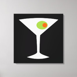Klassieke film Martini uitgerekt canvas (groter)