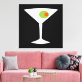 Klassieke film Martini uitgerekt canvas (groter) (Insitu (Woonkamer))