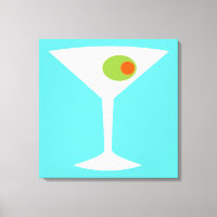 Klassieke film Martini uitgerekt canvas (groter)