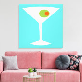 Klassieke film Martini uitgerekt canvas (groter) Afdruk (Insitu (Woonkamer))