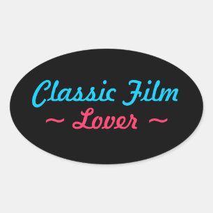 KLASSIEKE FILM-stickers (4) Ovale Sticker