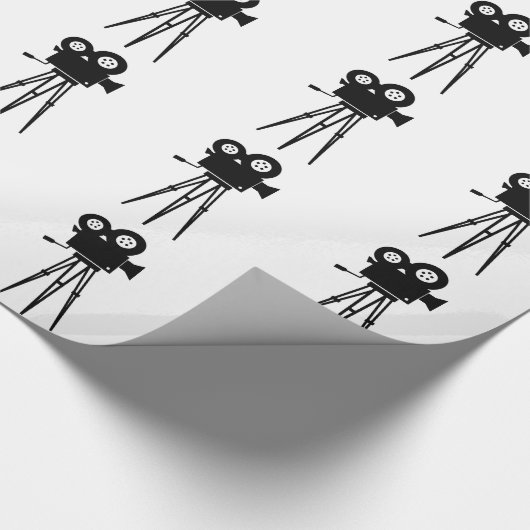 Klassieke filmcamera cadeaupapier (Hoek)