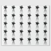 Klassieke filmcamera cadeaupapier (Vlak)