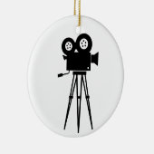 Klassieke filmcamera keramisch ornament (Rechts)