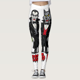 Klassieke filmmonsters in stijlvolle grafische kle leggings