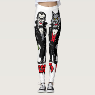 Klassieke filmmonsters in stijlvolle grafische kle leggings