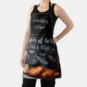Klassieke Fish & Chips en Blackboard illustratie Schort (Insitu)