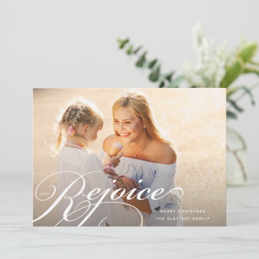 Klassieke Flair | Kerst Fotokaart Feestdagenkaart (Staand voorkant)