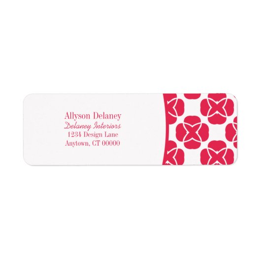Klassieke flair Return Address Label (Voorkant)