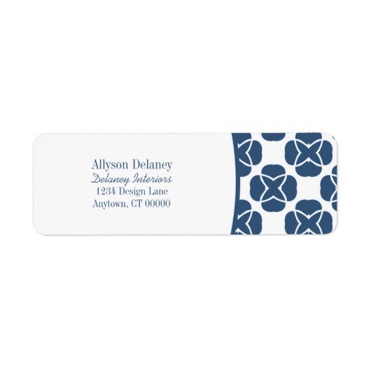 Klassieke flair Return Address Label (Voorkant)