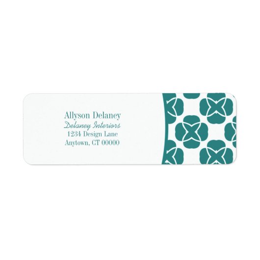 Klassieke flair Return Address Label (Voorkant)