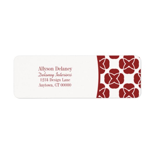 Klassieke flair Return Address Label (Voorkant)