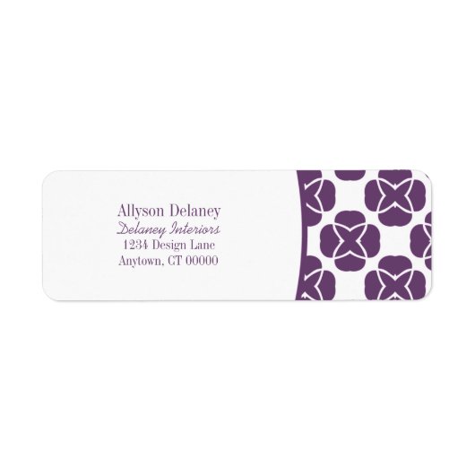 Klassieke flair Return Address Label (Voorkant)