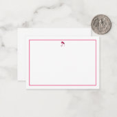 Klassieke Flamingo Notitiekaartje (Voorkant / Achterkant in situ)