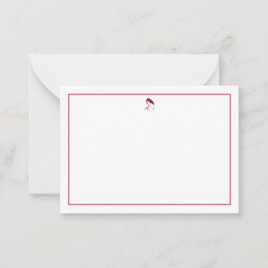 Klassieke Flamingo Notitiekaartje (Voorkant)