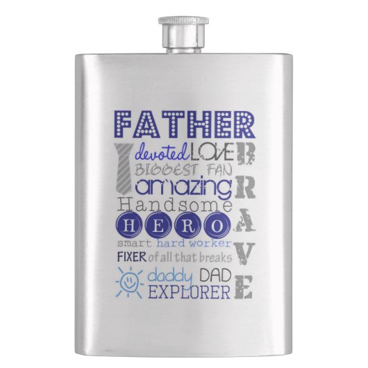 Klassieke Flask/Pap Typografie Flacon (Voorkant)