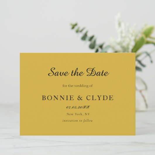 Klassieke Flat Wedding Save the Date met Modern St (Staand voorkant)