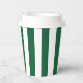 Klassieke Fles Groen & Wit Gestreepd Papieren Bekers (Rechts)