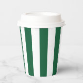 Klassieke Fles Groen & Wit Gestreepd Papieren Bekers (Voorkant)
