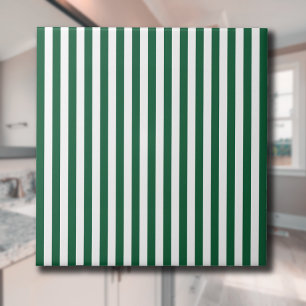 Klassieke Fles Groene en Witte Strepen Tegeltje