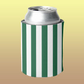 Klassieke flesjes Groen en Witte strepen Blikjeskoeler