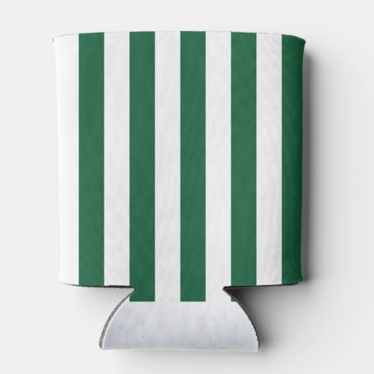 Klassieke flesjes Groen en Witte strepen Blikjeskoeler (Achterkant)