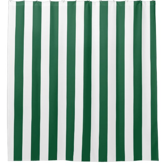 Klassieke flesjes Groen en Witte strepen Douchegordijn (Voorkant)