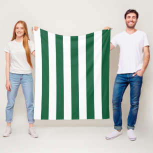 Klassieke flesjes Groen en Witte strepen Fleece Deken