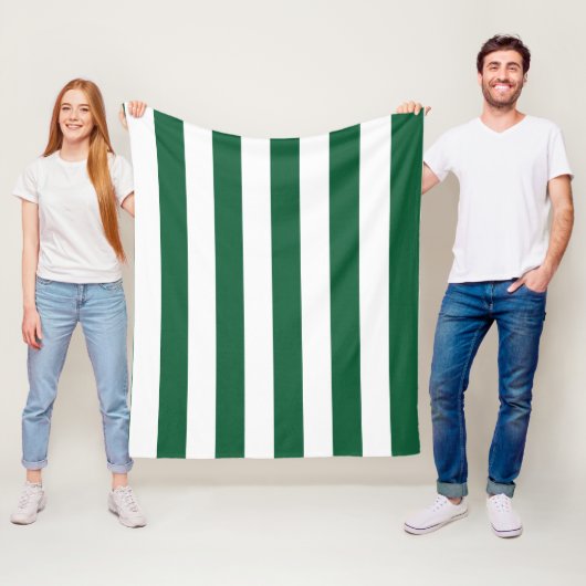  Klassieke flesjes Groen en Witte strepen Fleece Deken (In situ)