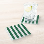  Klassieke flesjes Groen en Witte strepen Glazen Onderzetter (Schuin)