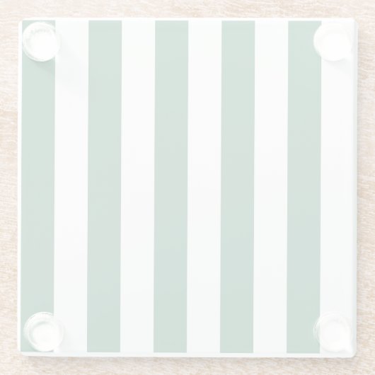  Klassieke flesjes Groen en Witte strepen Glazen Onderzetter (Achterkant)