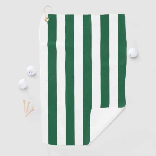 Klassieke flesjes Groen en Witte strepen Golfhanddoek (Insitu)
