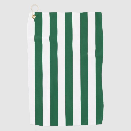 Klassieke flesjes Groen en Witte strepen Golfhanddoek (Voorkant)