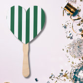 Klassieke flesjes Groen en Witte strepen Handwaaier