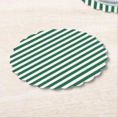 Klassieke flesjes Groen en Witte strepen Kartonnen Onderzetters (Gekanteld)